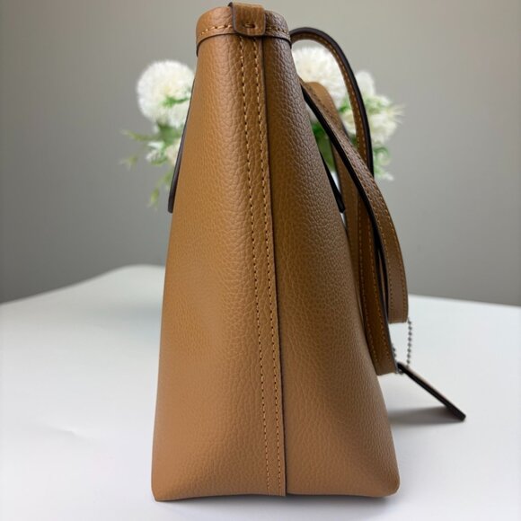 Coach CT859 Small City Tote Bag in Light Saddle - Picture 5 of 6